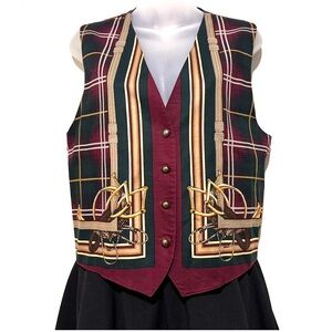 Vintage Talbots Equestrian Theme Vest